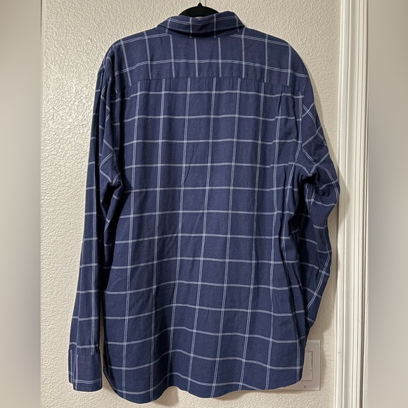 Faherty Men’s The All Time Shirt Navy Windowpane Casual Button Down,Tailored Fit - Picture 10 of 15